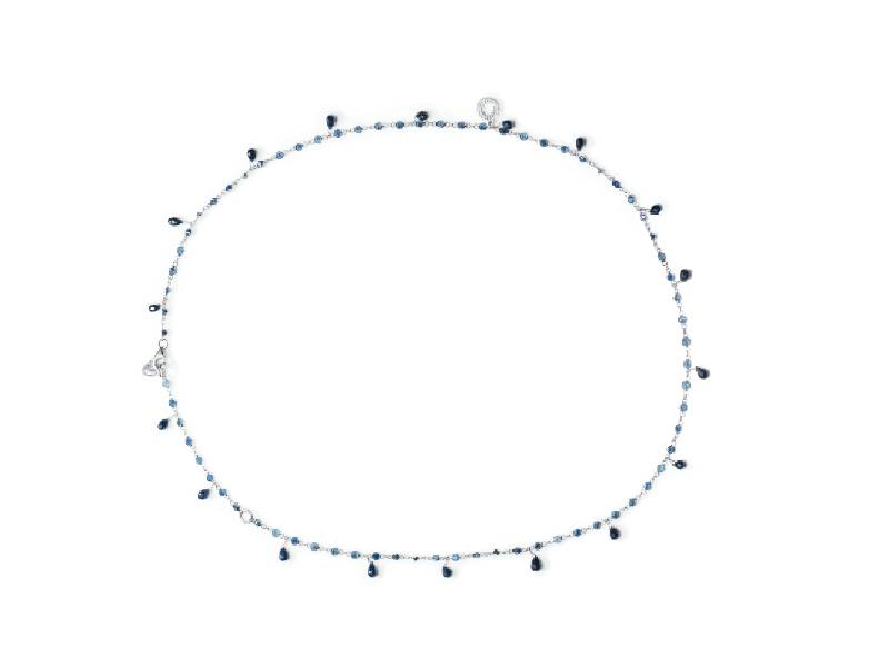 WHITE GOLD NECKLACE WITH BLU SAPPHIRES ACCESSORI CHANTECLER 34850
